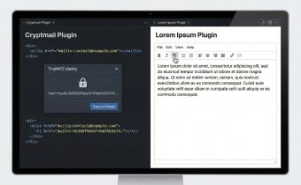 Plugins Cryptmail et Lorem Ipsum pour TinyMCE Plugins Cryptmail et Lorem Ipsum pour TinyMCE
