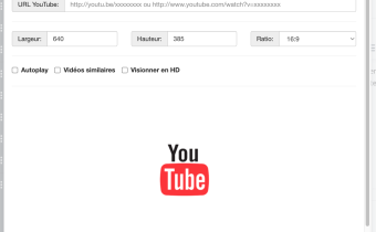 Mise à jour du plugin YouTube v4 pour TinyMCE